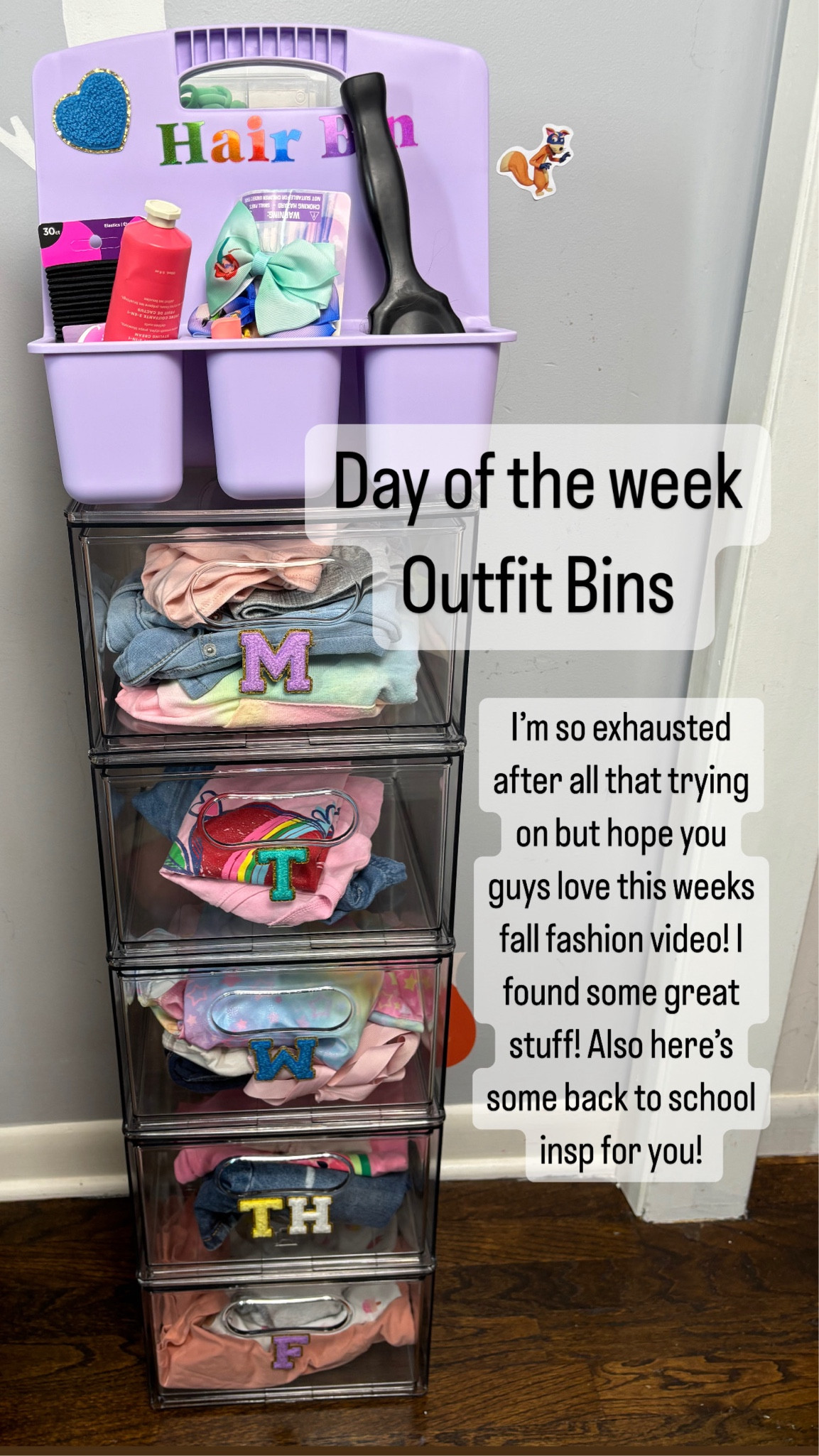 Back to school Inspo! Have them pick out their clothes ahead of time with socks, undies, and extra things like say ballet on Mondays so that it’s all together and ready to go! 

#LTKBacktoSchool #LTKKids #LTKFamily