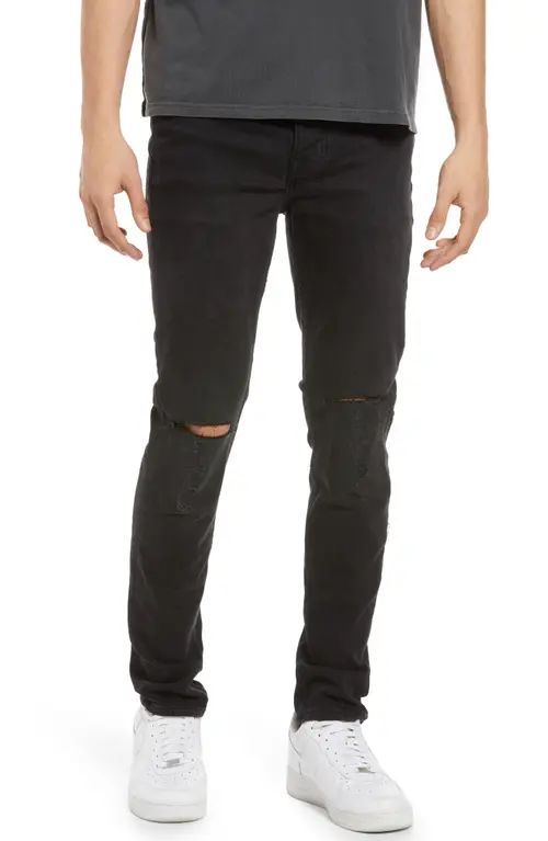Ksubi Chitch Krow Krushed Ripped Slim Skinny Jeans in Black at Nordstrom, Size 32 | Nordstrom