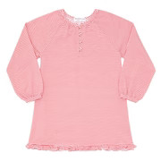 girls red stripe pima lounge dress | minnow