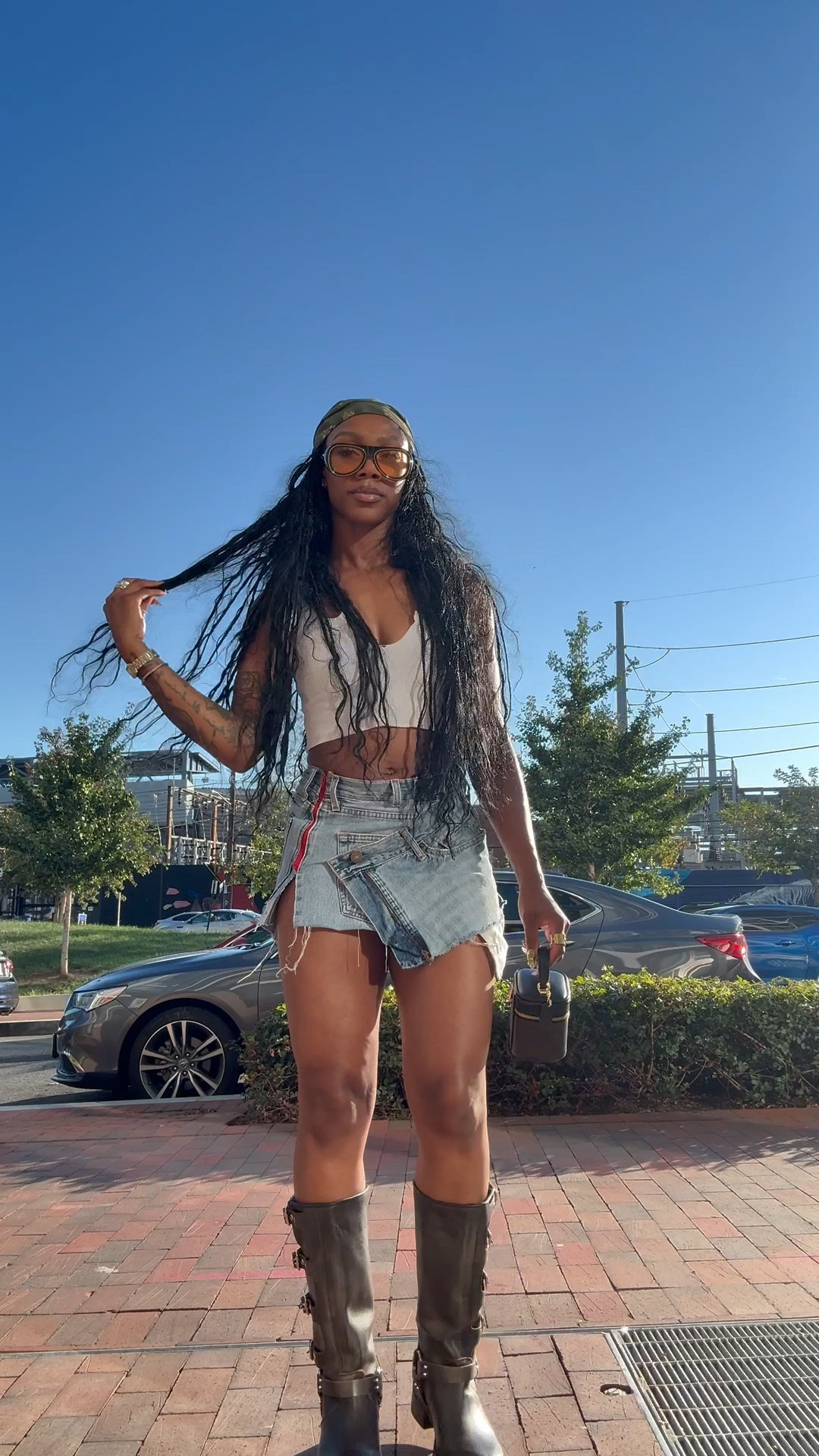 Breezy Bowl OOTD! Top is STRIPT, skirt is custom “cutnsow” on IG, cap is superstarkya

#LTKStyleTip #LTKShoeCrush