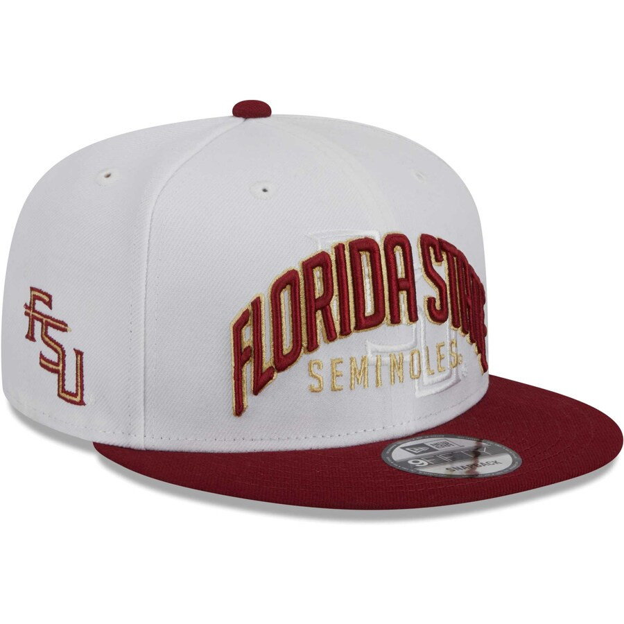 Florida State Seminoles New Era Two-Tone Layer 9FIFTY Snapback Hat - White/Garnet | Fanatics
