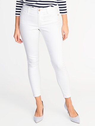 Old Navy Womens Mid-Rise Super Skinny White Ankle Jeans For Women Bright White Size 0 | Old Navy CA