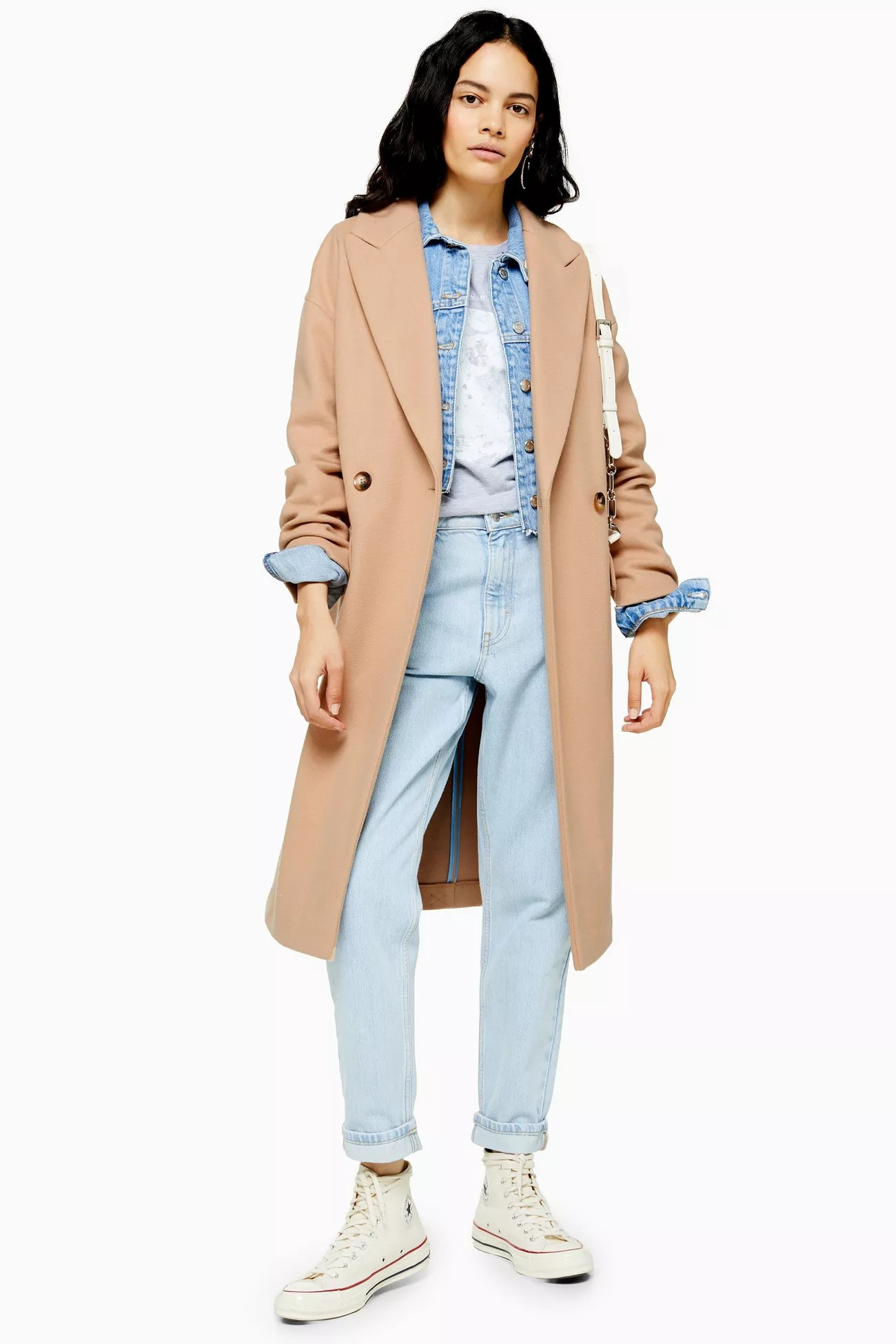 Camel Double Breasted Coat | Topshop US