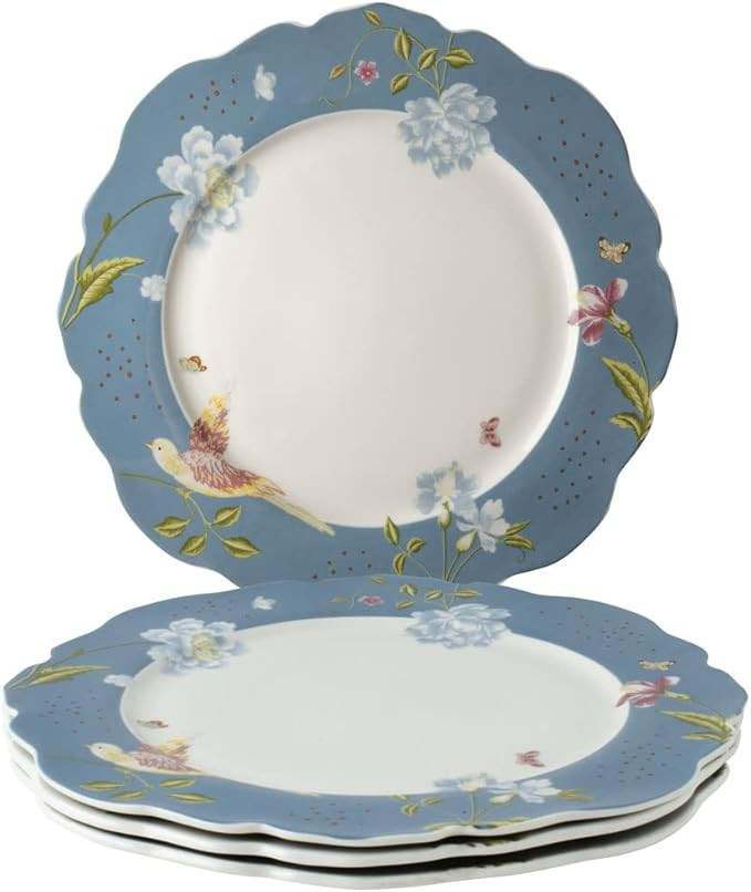 Laura Ashley Heritage Seaspray Uni 9.5" Scalloped Plates in Giftbox - Porcelain Accent Plate Set ... | Amazon (US)