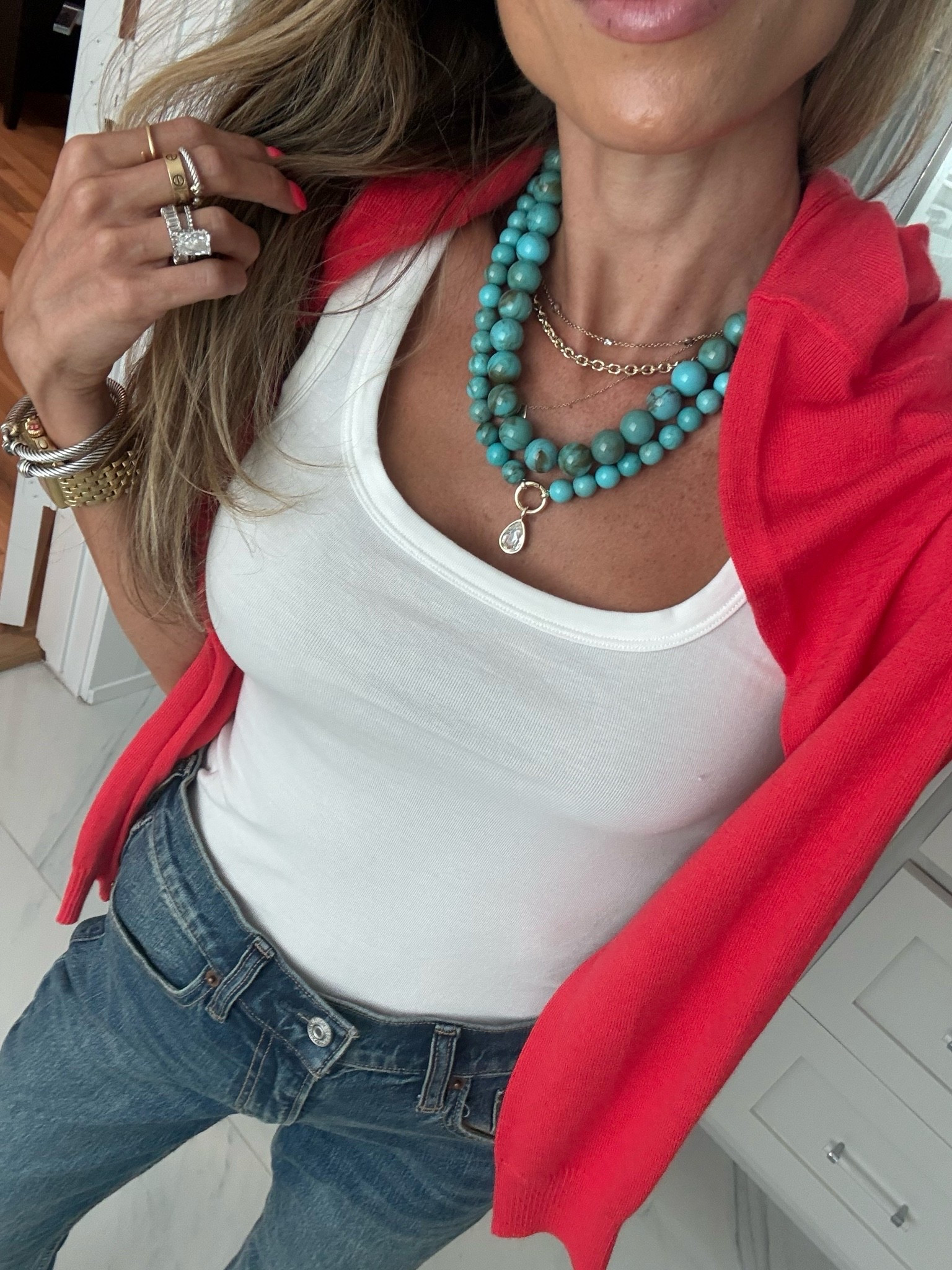 An easy easy way to accessorize any outfit! Adding these beaded necklace I always wear

#LTKPetite #LTKmorningroutine #LTKOver40