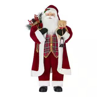 3 ft. Santa with Presents and Bear | The Home Depot
