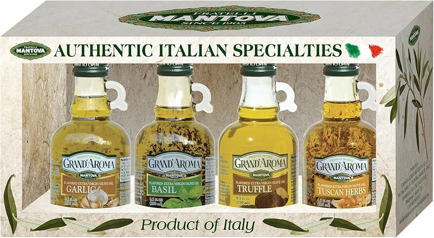 Mantova Grand’Aroma Flavored Extra Virgin Olive Oils, Variety Gift Set, made in Italy, cold-pre... | Amazon (US)