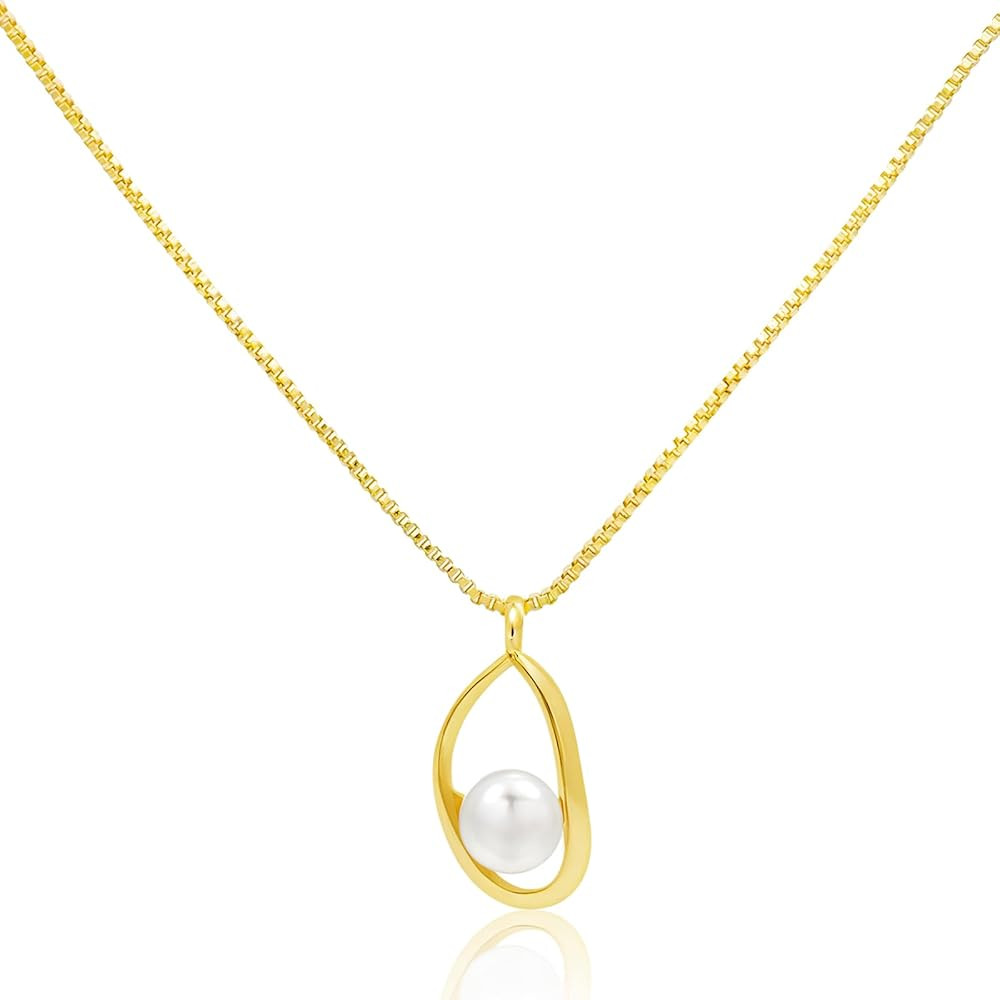 Pearl Necklaces for Women,Charm Choker Necklaces with Natural Freshwater Cultured Pearls,Dainty P... | Amazon (US)