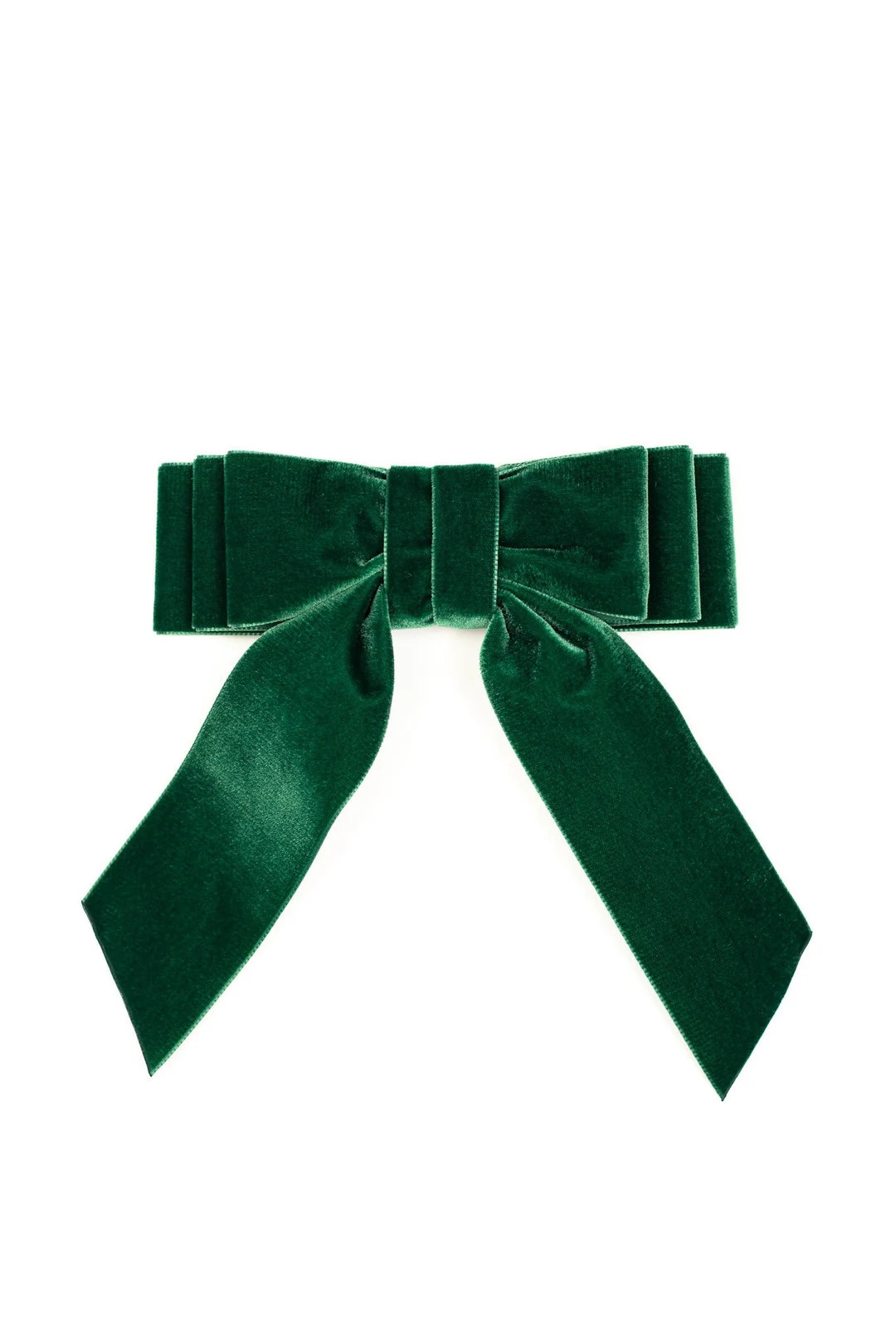 Emerald Green Oversized Velvet Hair Bow Long Ribbon Tails French Barrette | Grace & Grandeur Grac... | Etsy (US)