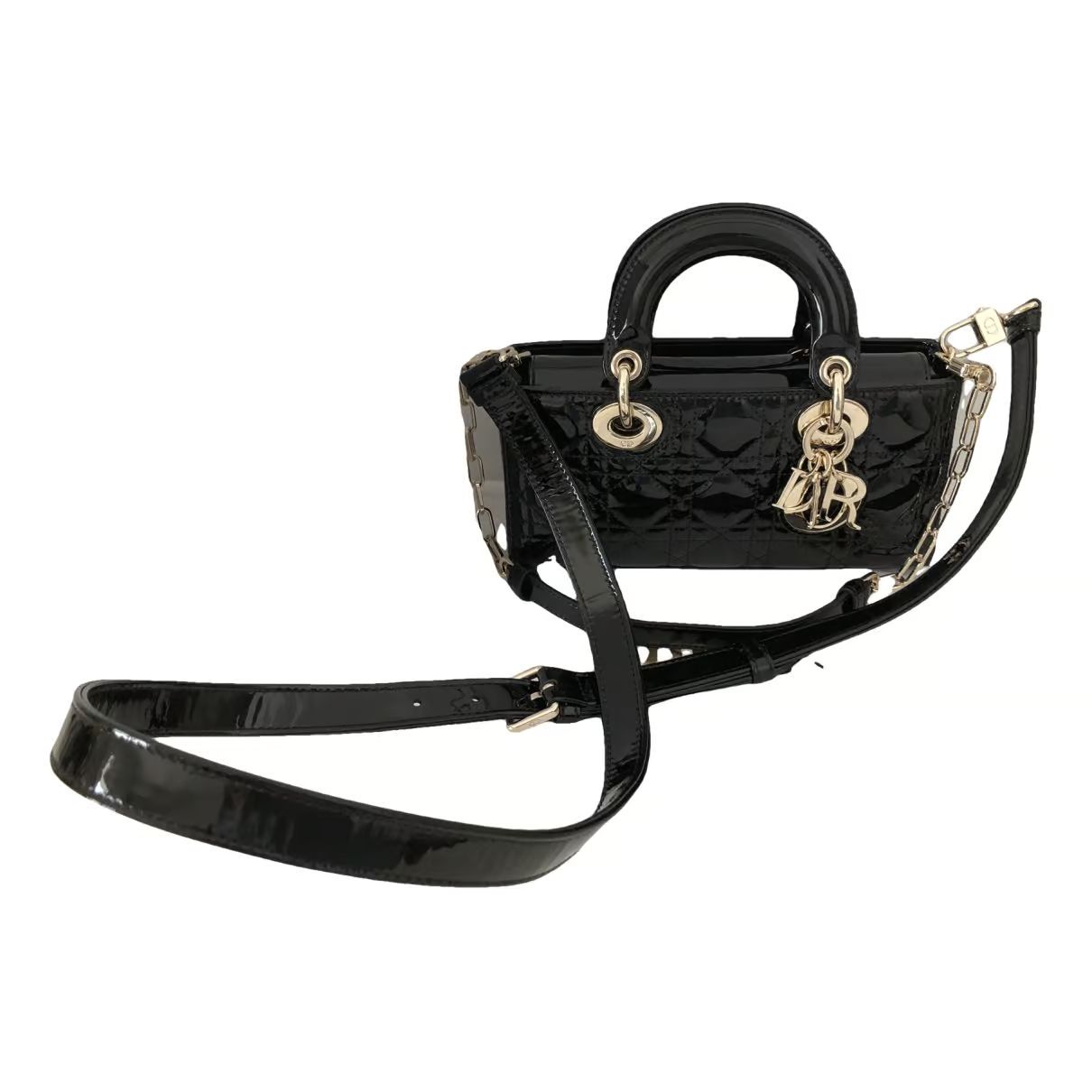 Lady d-joy leather handbag Dior Black in Leather - 36760434 | Vestiaire Collective (Global)