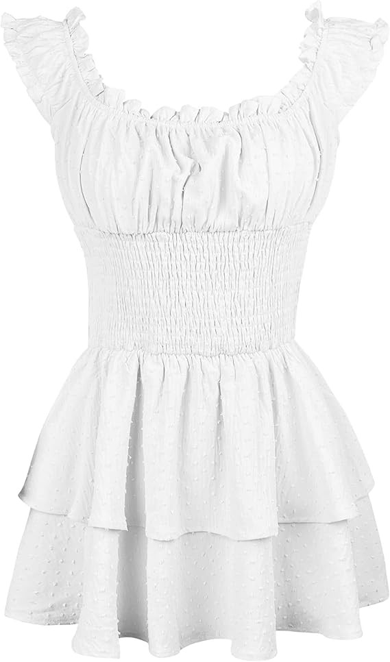 Bingerlily Womens Summer Off Shoulder Mini Dress Cute Chiffon Slim Fit Dresses | Amazon (US)