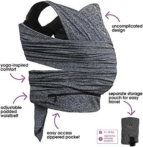 Boppy Baby Carrier - ComfyFit, Heathered Gray with Waist Pocket, Hybrid Wrap, 3 Carrying Position... | Amazon (US)