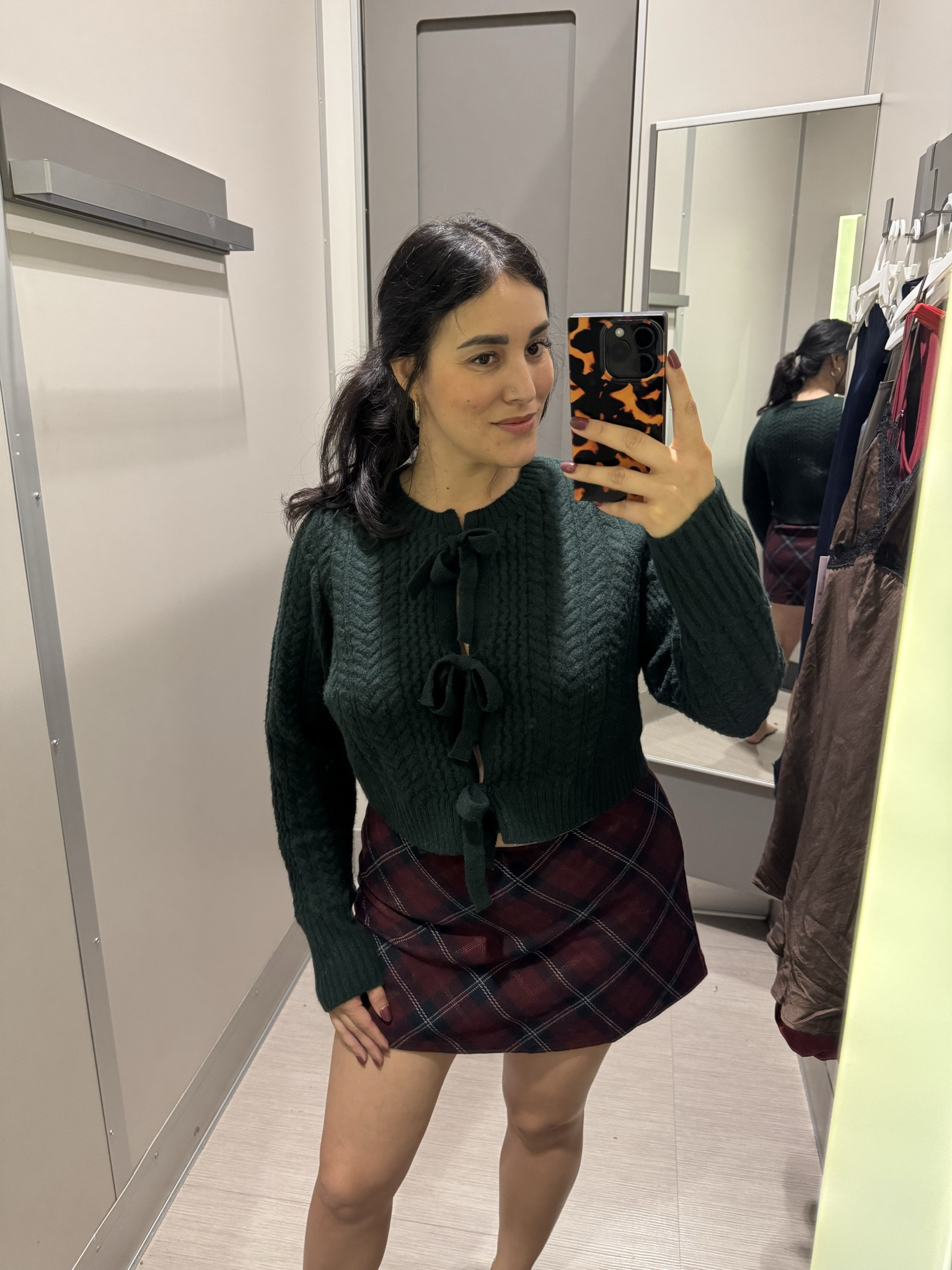 Holiday Target moment with a plaid mini skirt and bow front sweater. Cozy but still giving it girl fall.

Sweater // M
Skirt // M

#TargetStyle #FallOutfitInspo #PreppyStyle

#LTKStyleTip #LTKFindsUnder50