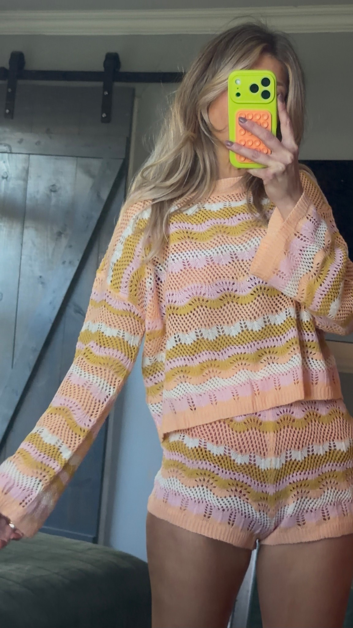 this sherbet-colored crochet set 🤩👏🏽 so adorable and comfy! I’m in a size small, the short shorts show my booty so I could have sized up to a medium…but I don’t mind it 😏 #swimwear #cupshe #cupsheswim #resortwear #bohovibes #crochetcoverup #beachvacation 

#LTKSwim #LTKOver40 #LTKSpringSale