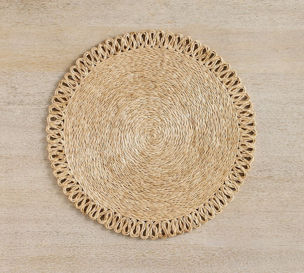 Abaca Handcrafted Round Placemats - Set of 4 | Pottery Barn (US)