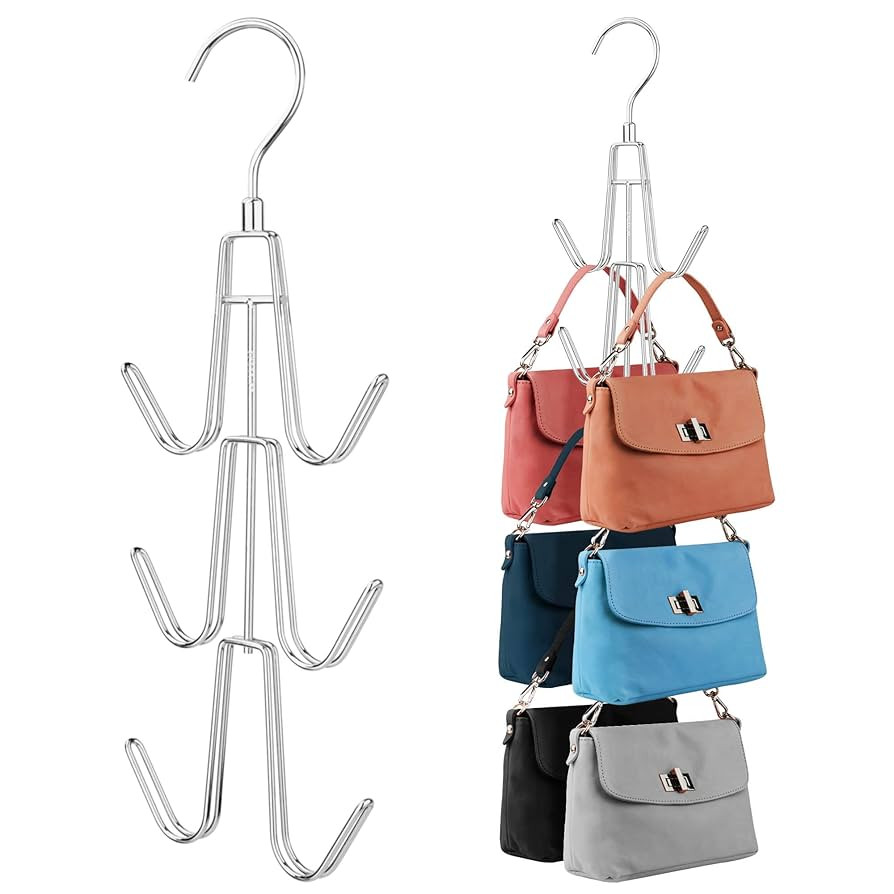 ZEDODIER Purse Hanger Organizer for Closet, 2 Pack Hanging Bag Holder, Keeping Purses Visible and... | Amazon (US)