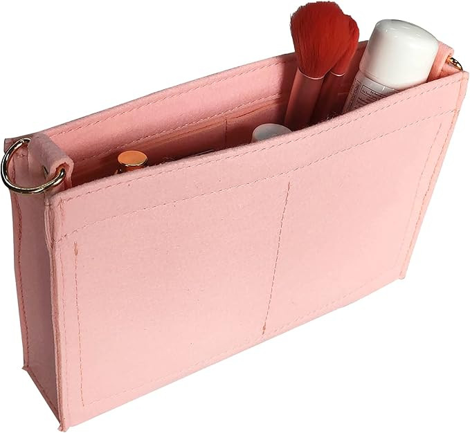 Vercord Felt Purse Insert Organizer LV 26 19 Toiletry Pouch Insert with D Ring Attach Chain Strap | Amazon (US)
