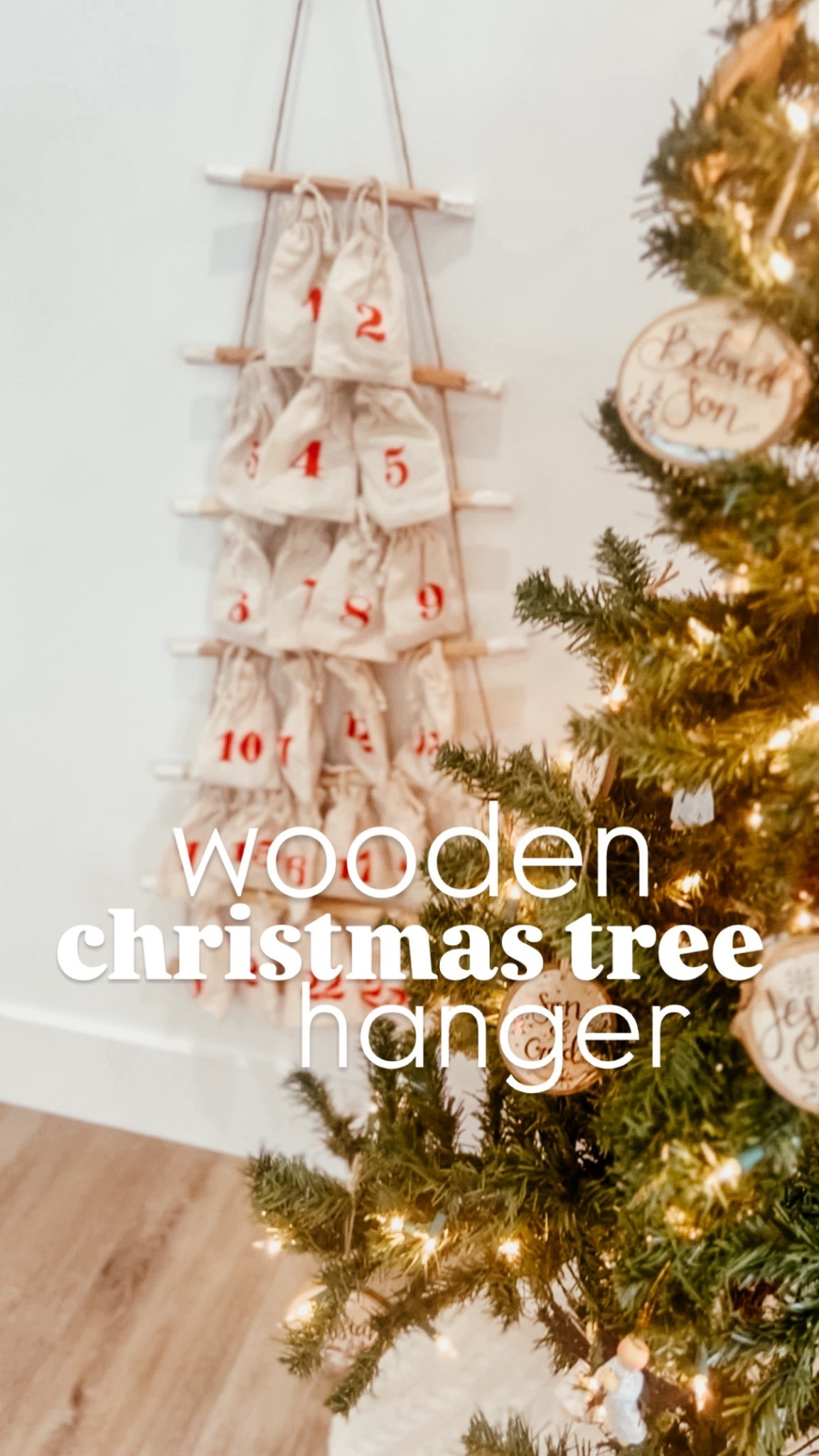 A few options of the hanger I use to hang my advent calendar bags! 
