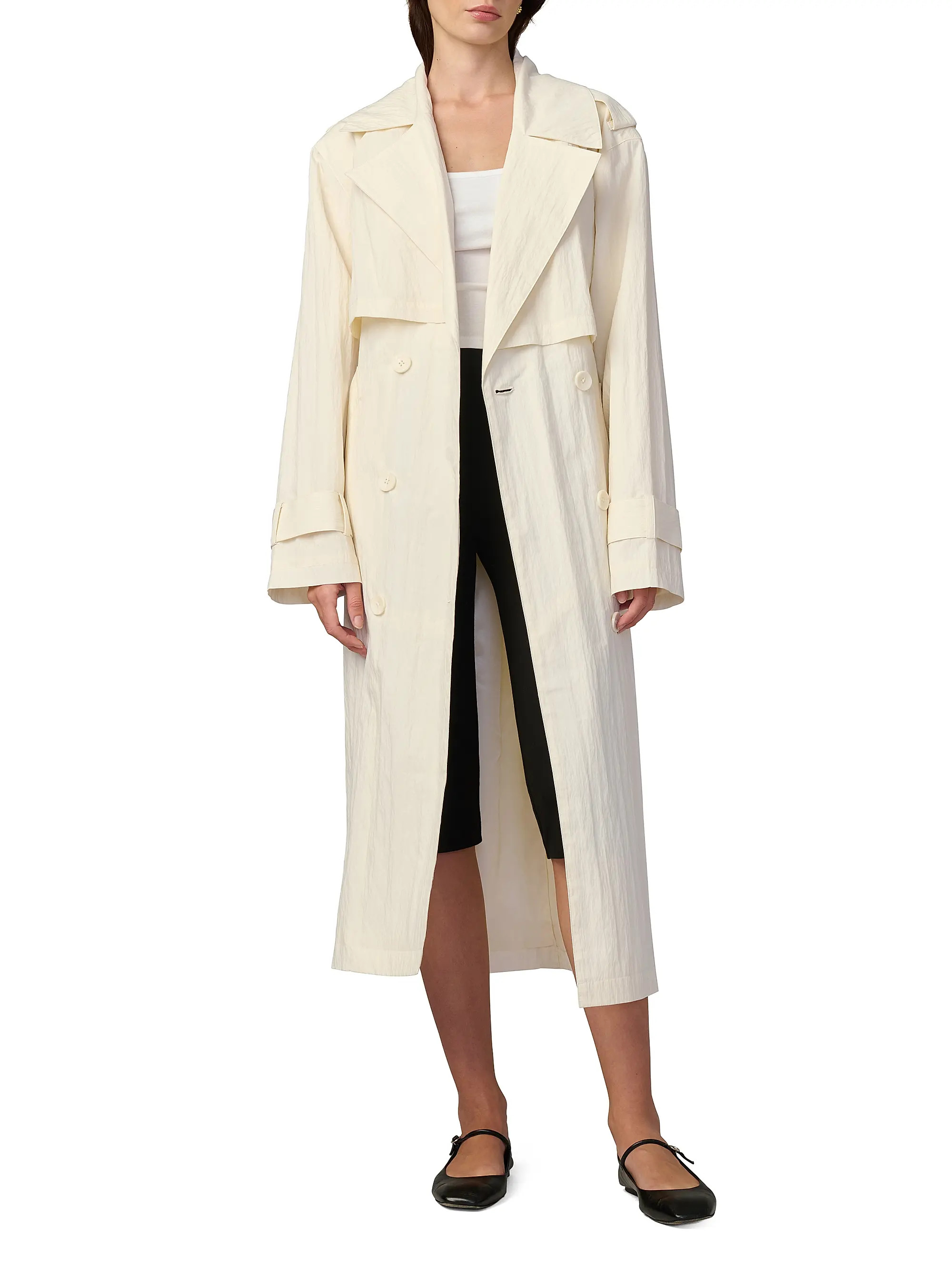 The Elizabeth Textured Cotton-Blend Trench Coat | Saks Fifth Avenue