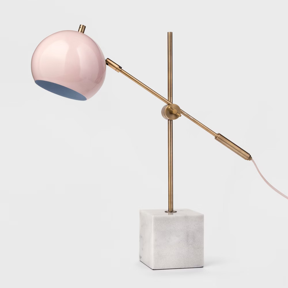 Table Lamp with Marble Base (Includes CFL Bulb) - Pink - Project 62 | Target