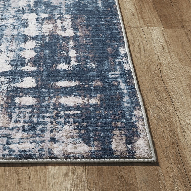 Better Homes & Gardens Navy Abstract Indoor Area Rug, 8' x 10' | Walmart (US)
