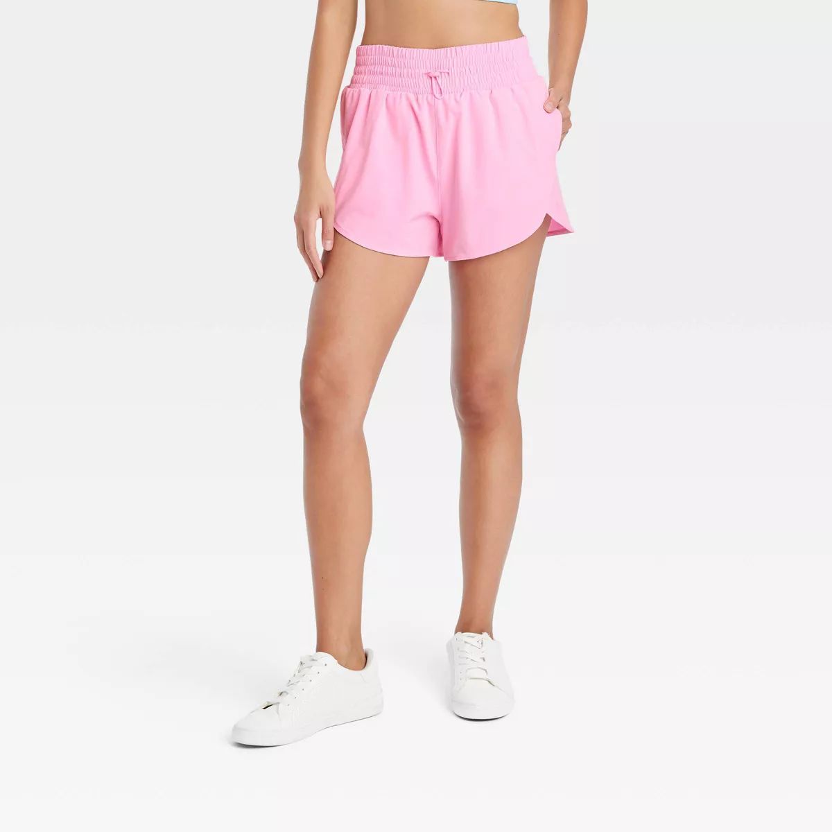 Women's Flex Woven High-Rise Shorts 3" - All In Motion™ Pink S | Target