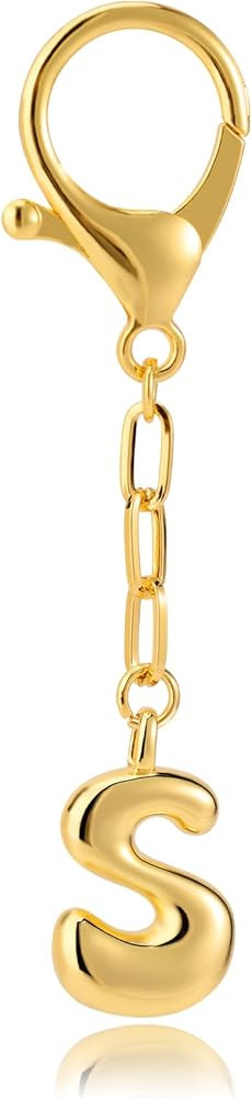 Initial Keychains for Women, Gold Initial Bag Charm Alphabet Letter Key Chain Keyring Personalize... | Amazon (CA)