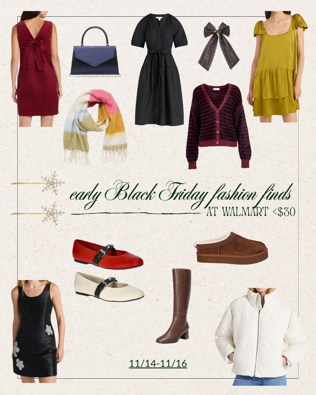 🚨 Early Black Friday Alert! 🚨
These Walmart fashion finds look designer but are all under $40 — and the sale only runs 11/14–11/16! From cozy cardigans and chic dresses to the cutest boots and accessories, these are holiday-ready outfits you don’t want to miss. 

 #LTKCyberWeek #LTKHoliday #LTKFindsUnder50