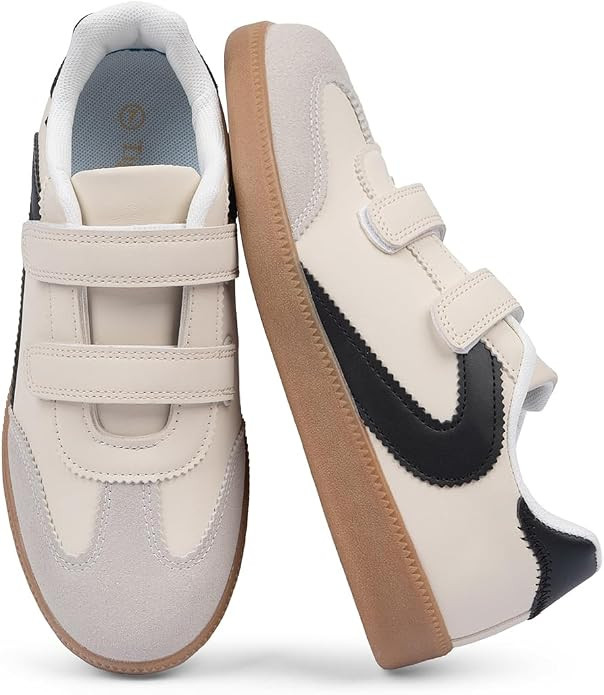Women's Fashion Sneakers Retro Adjustable Two Hook and Loop Strap Breathable Tennis Shoes Casual ... | Amazon (US)