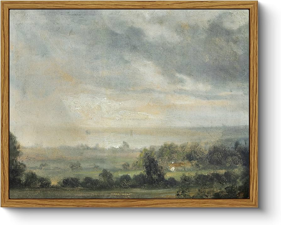 ARPEOTCY Framed Canvas Wall Art Prints, Living Room Hallway Shelf Decor, Landscape Picture Painti... | Amazon (UK)