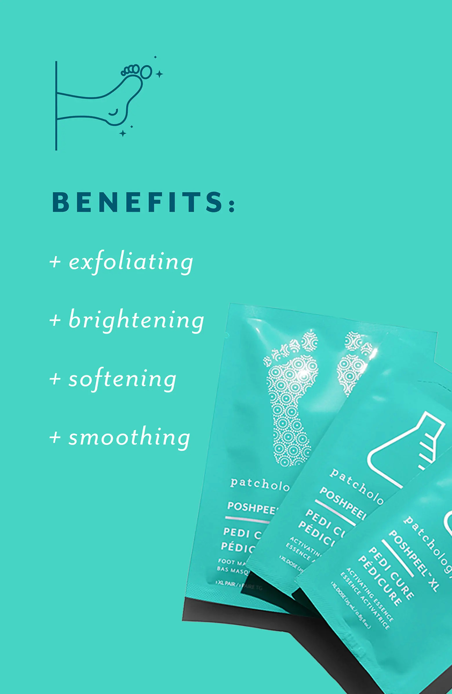 Patchology Happy Feet Super Smoothing Foot Mask Set $60 Value | Nordstrom | Nordstrom