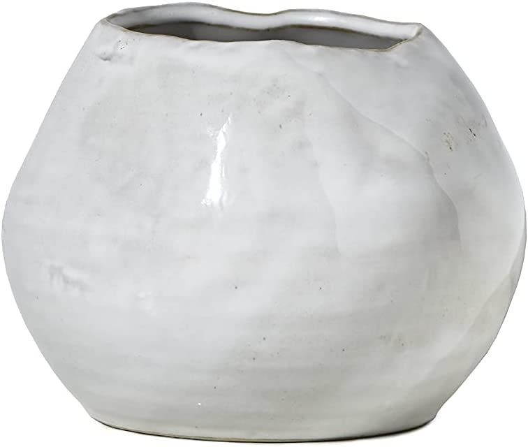 Serene Spaces Living Glazed Ceramic Fishbowl Vase- Centerpiece for Vintage Weddings, Events, Meas... | Amazon (US)
