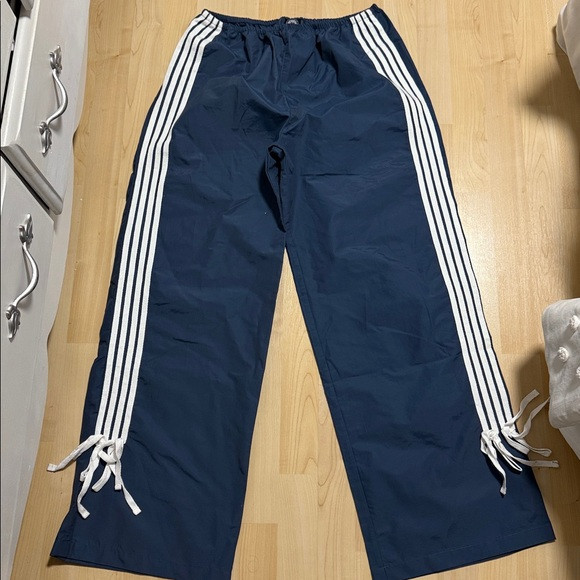 PacSun Navy Blue Track Pants with White Stripes | Poshmark