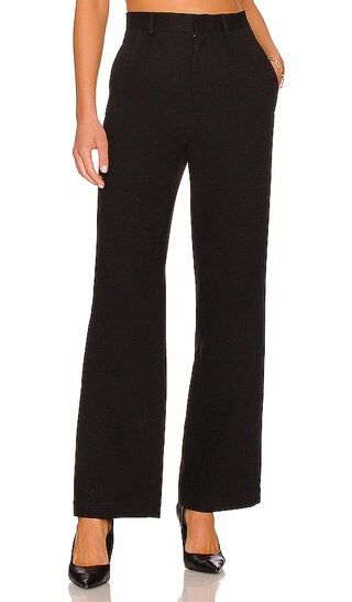 Bonded Thermal Pleated Pant in Black | Revolve Clothing (Global)