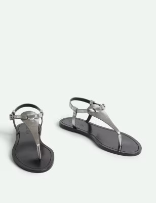 Leather Thong Flat Sandals | M&S X SIENNA MILLER | M&S | Marks & Spencer IE