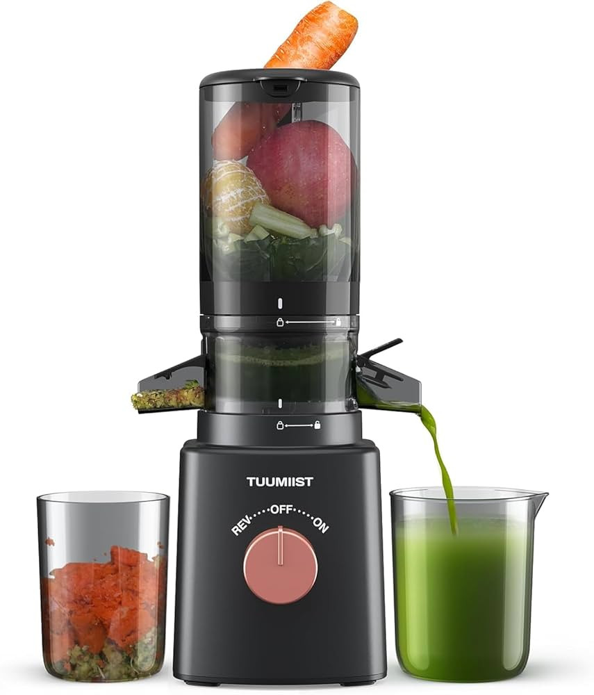 Juicer Machines, TUUMIIST Cold Press Juicer with 4.25'' Large Feed Chute Fit Whole Vegetable And ... | Amazon (US)