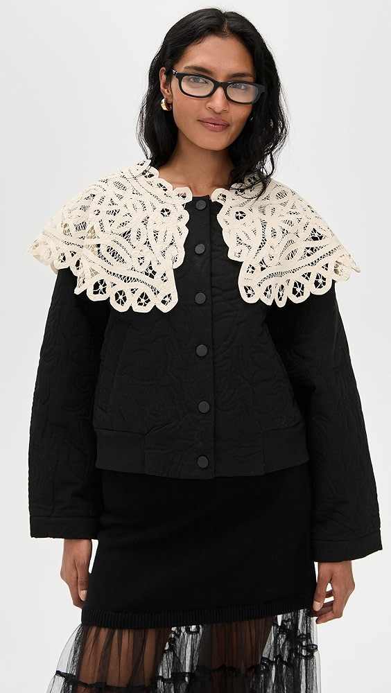 Adelina Battenberg Lace Quilted Puffer Jacket | Shopbop