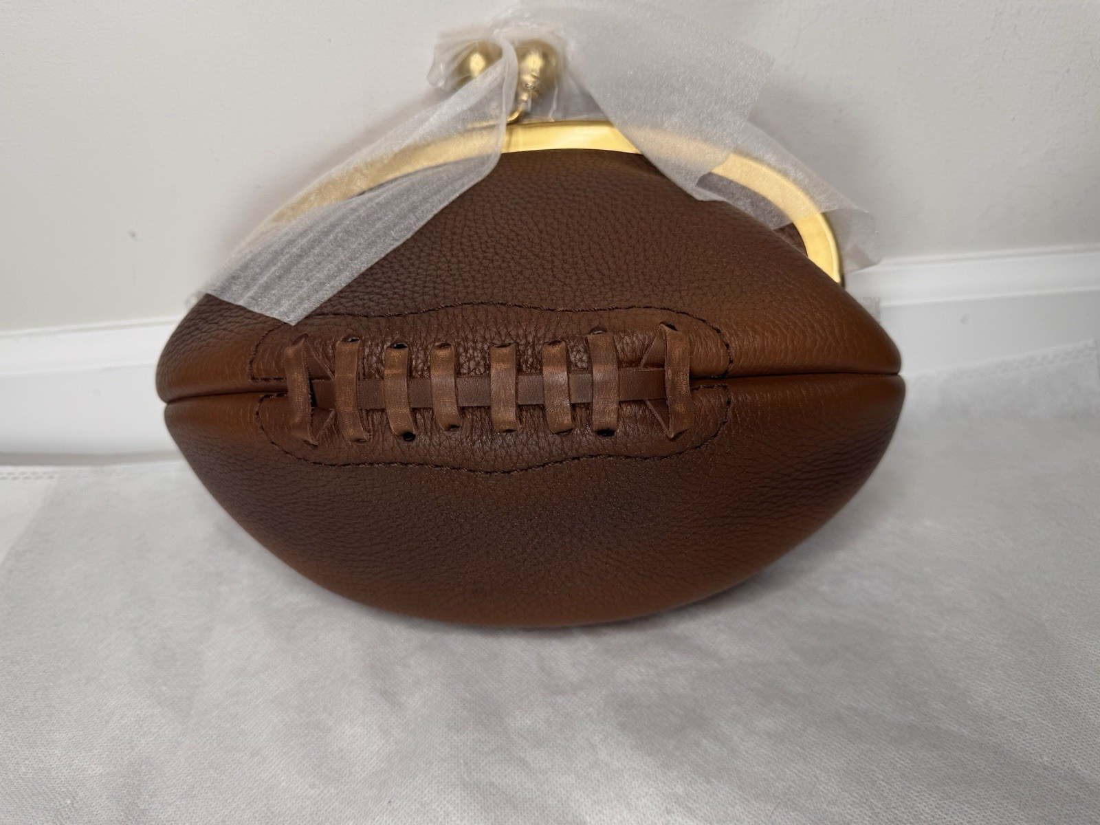 NWT Coach Football Kisslock Frame Leather Bag Limited Edition | eBay US