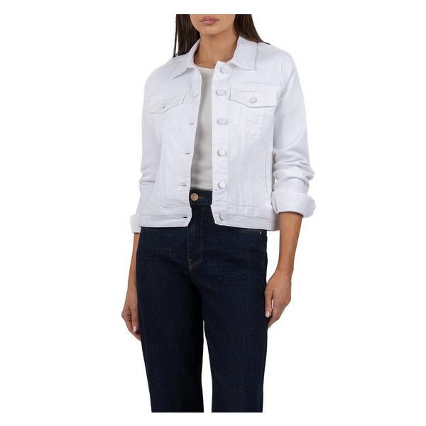 Women's KUT from the Kloth Julia Denim Jacket Large Optic White | Scheels Sports