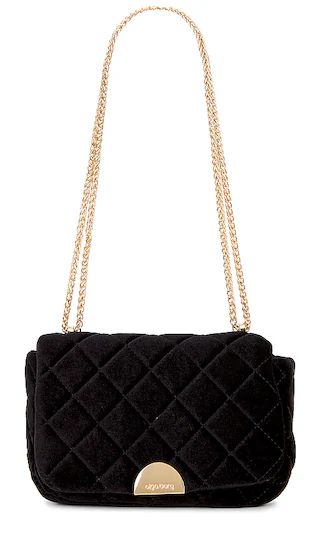 Helen Velvet Shoulder Bag in Black | Revolve Clothing (Global)
