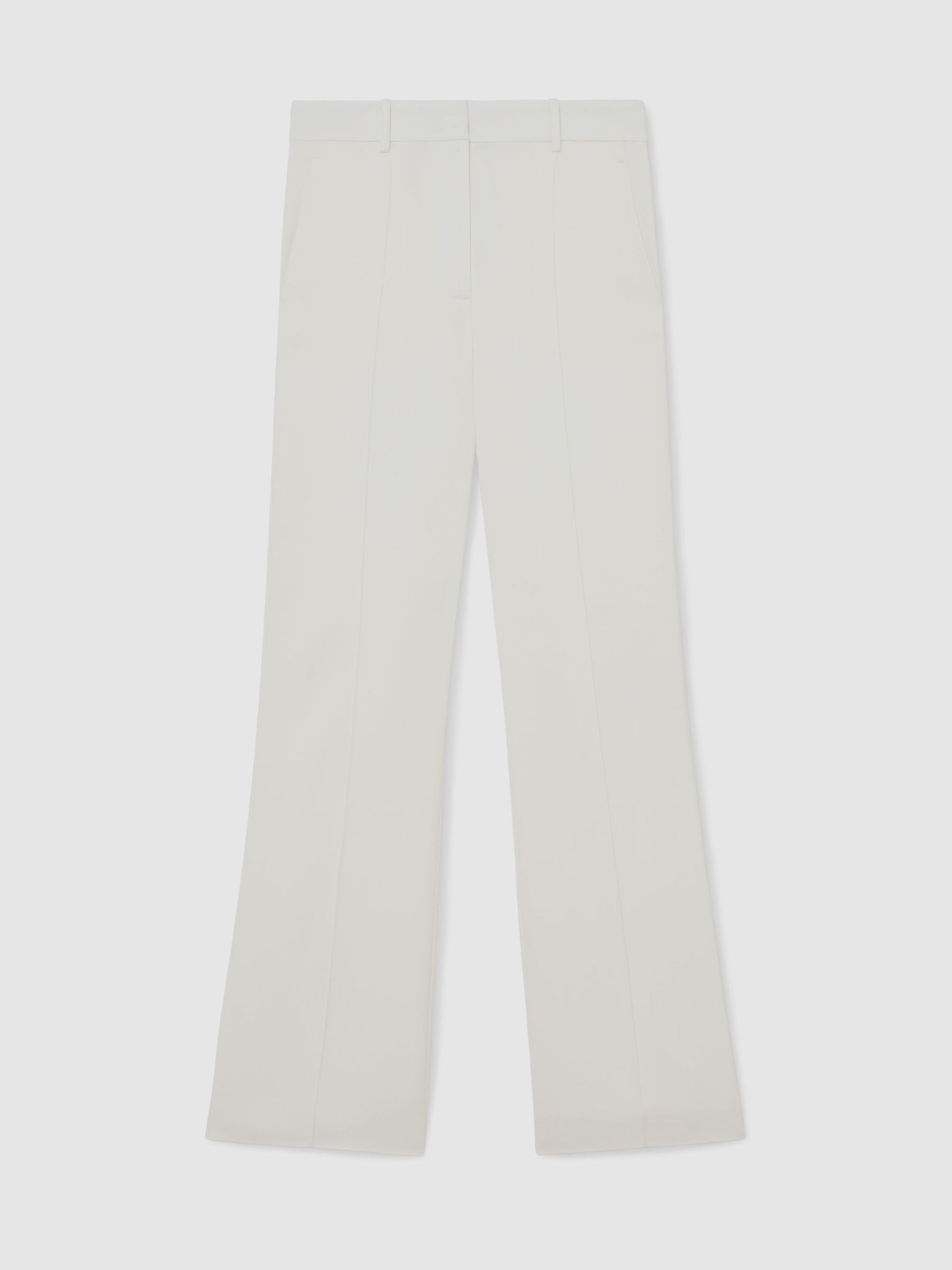 Reiss Wide-Leg Seam-Detail Trousers in Ivory - REISS | Reiss UK