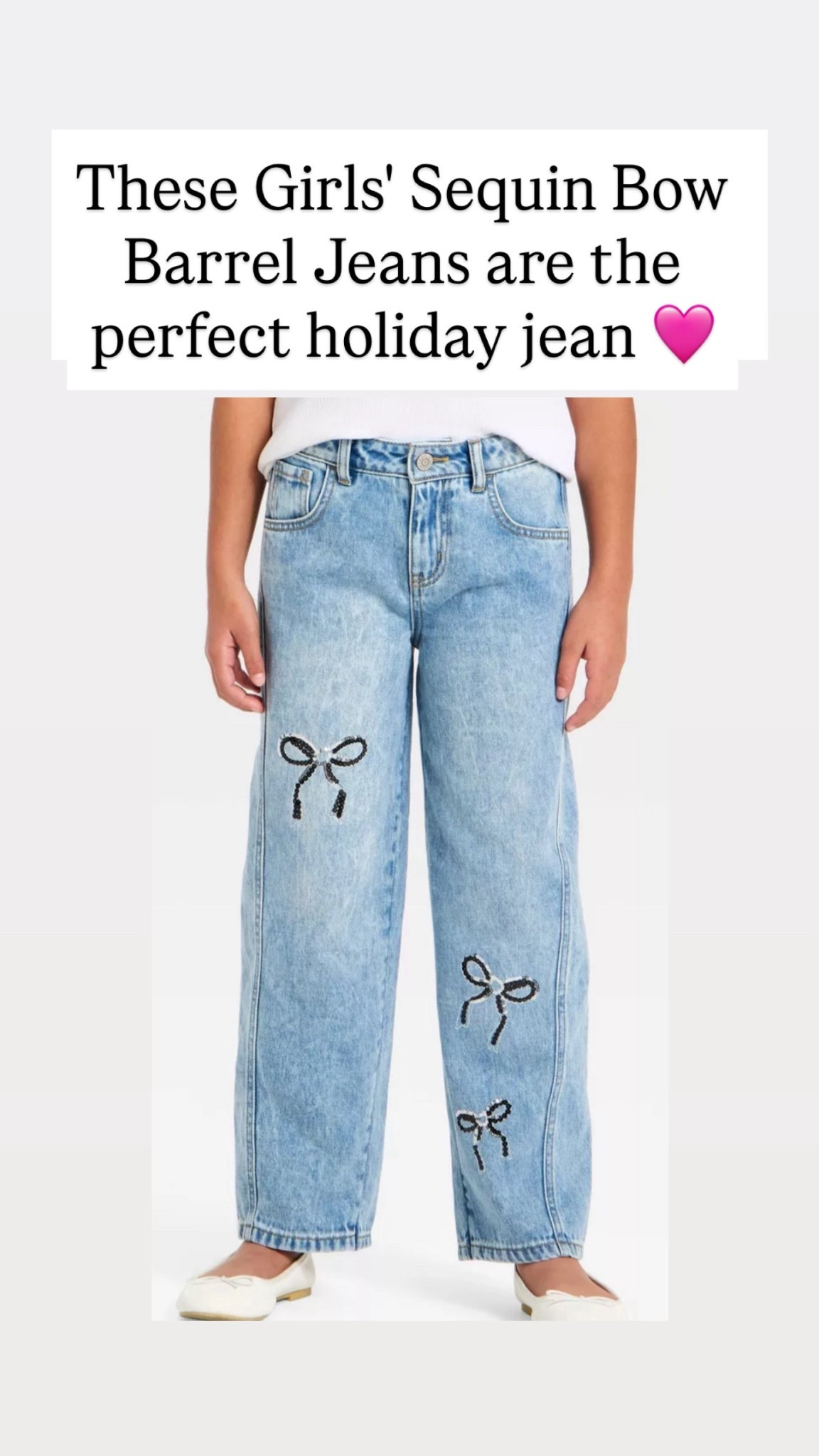 Sequin bow jeans for girls 

#LTKSaleAlert #LTKKids