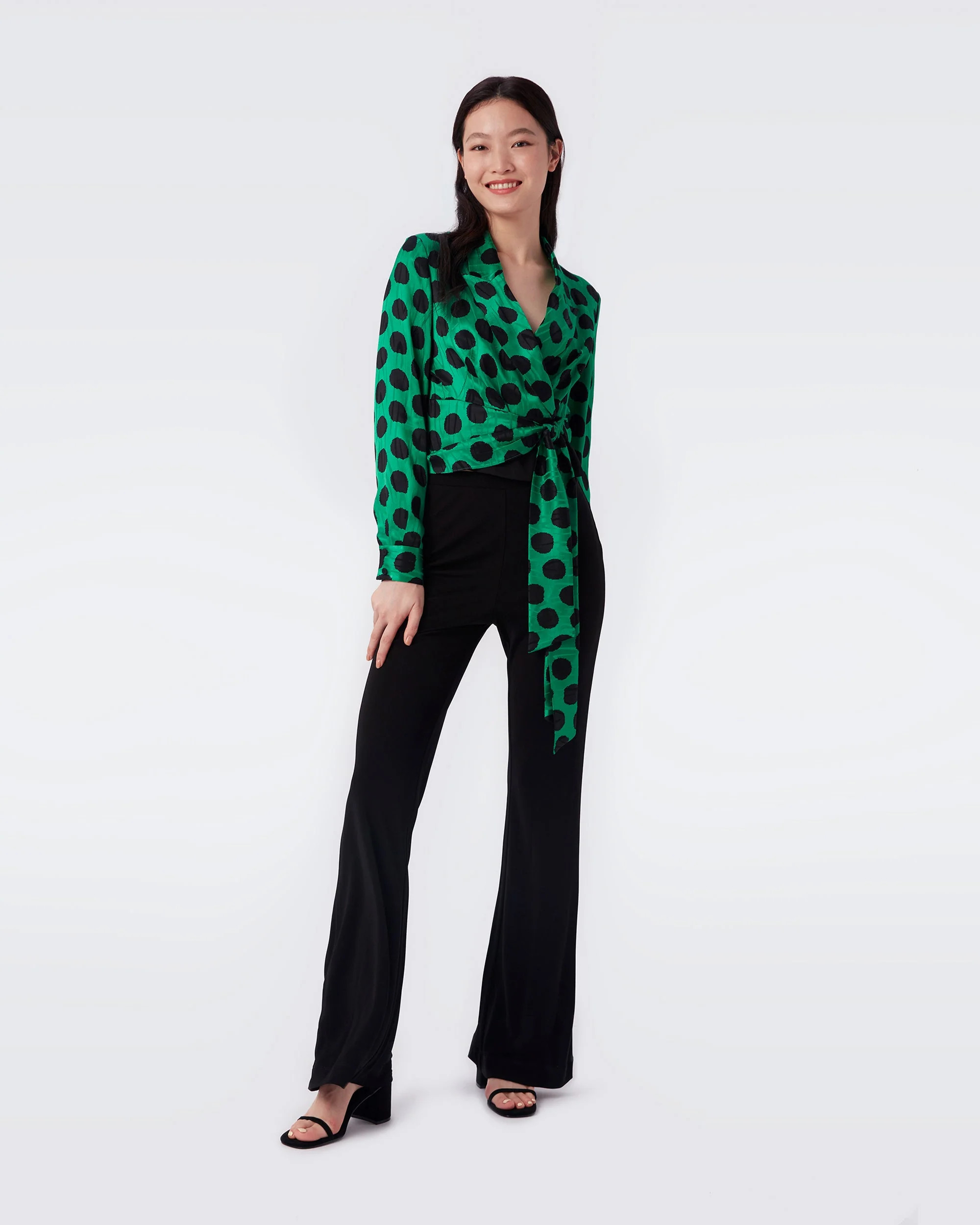 Vera Crepe de Chine Wrap Top | Diane von Furstenberg US - Dynamic