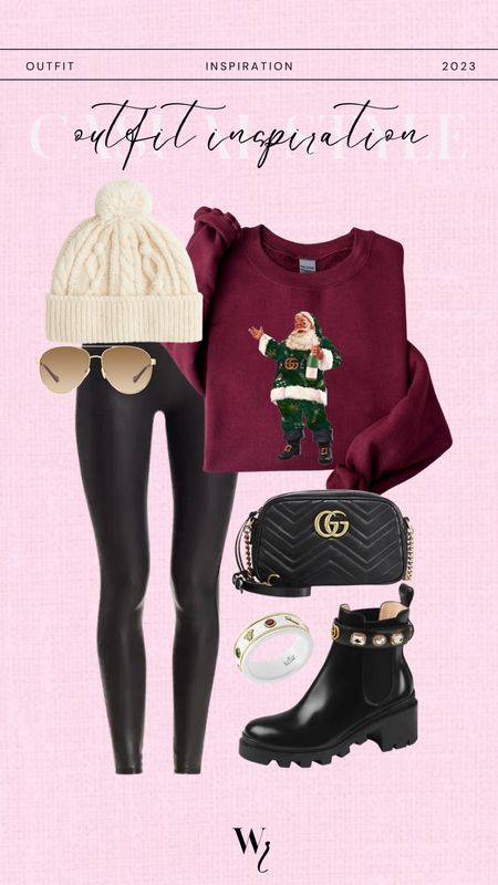 Gucci Santa sweatshirt 
Shopping outfit 
Casual style 

#LTKHoliday #LTKGiftGuide