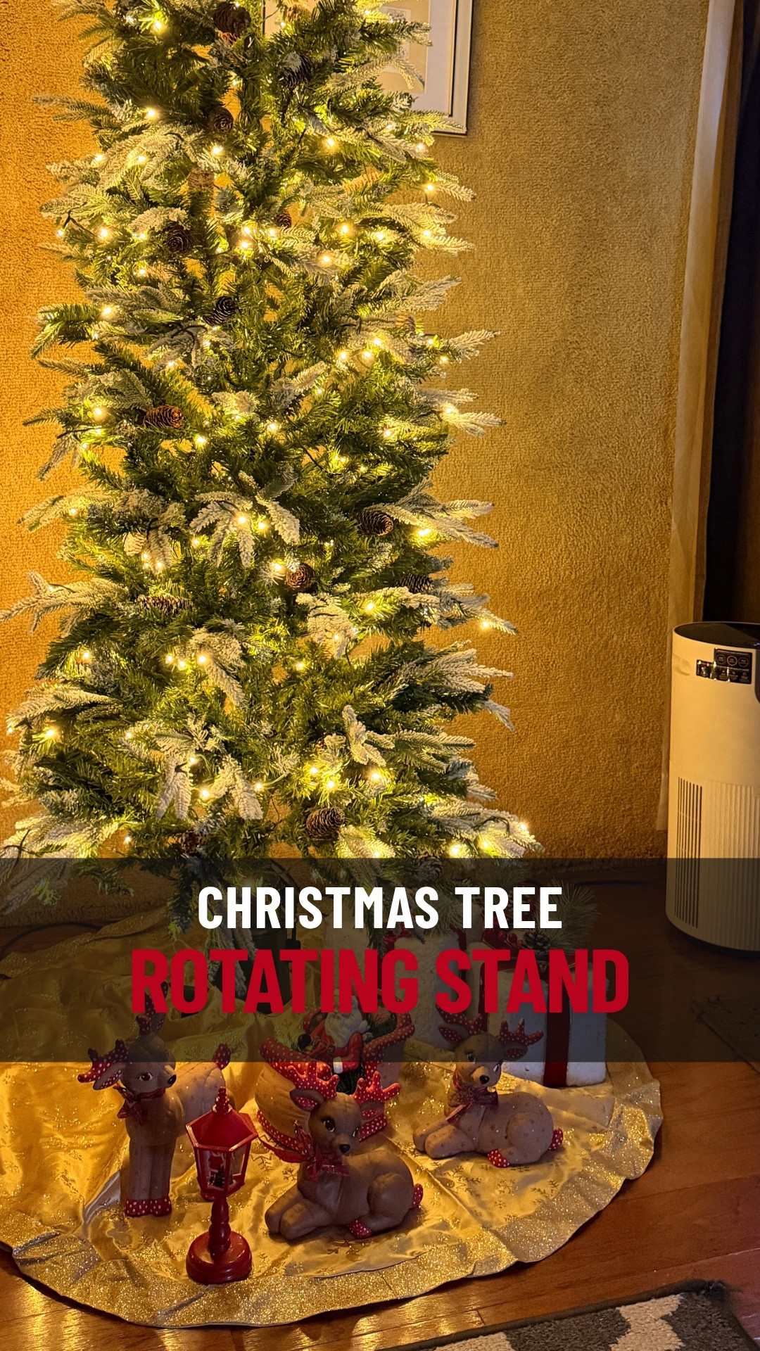 Rotating Christmas Tree stand time! #christmasdecor 

#LTKHoliday #LTKSeasonal #LTKHome