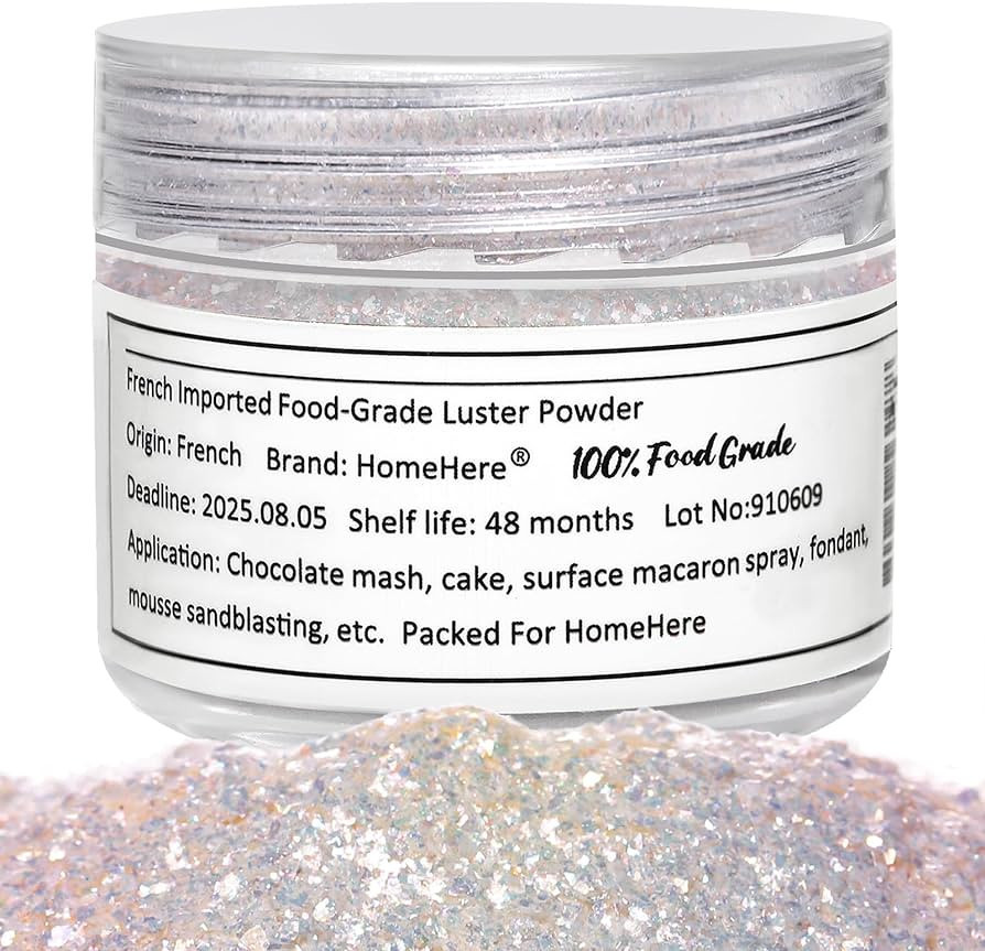 Edible Glitter for Sparkling Food & Drinks, Food Grade Iridescent Luster Shimmering Glitter for C... | Amazon (US)