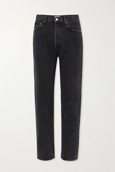 AGOLDE - Net Sustain '90s Organic High-rise Straight-leg Jeans - Black | NET-A-PORTER (US)