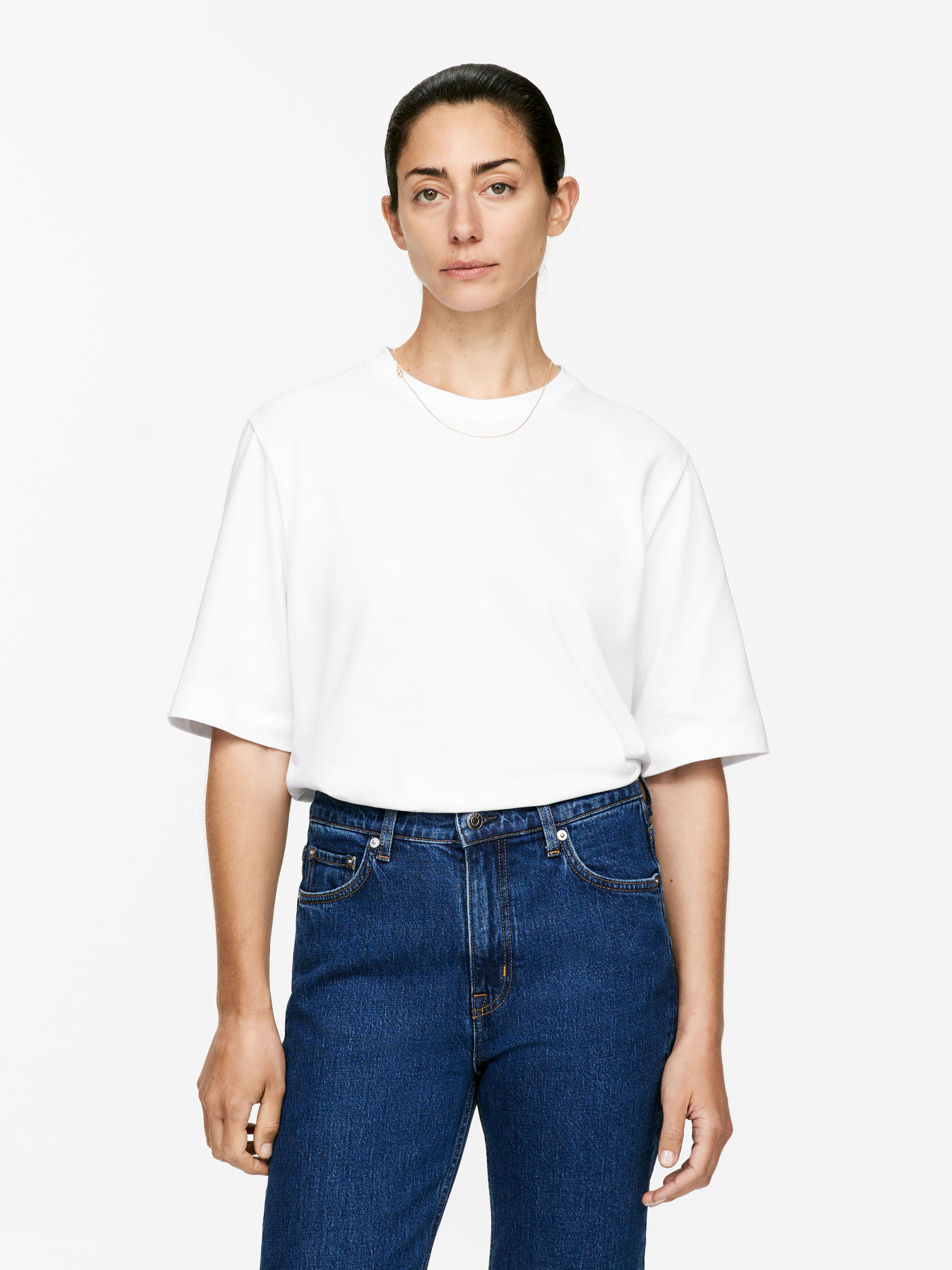 ALBA Heavyweight T-Shirt – White – Women – ARKET GB | Arket UK