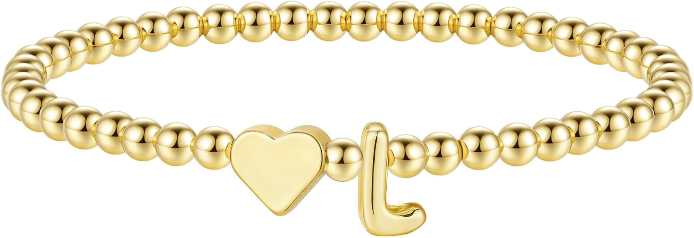 M MOOHAM Easter Gifts for Kids Girls - Heart Initial Bracelet for Women, Dainty 14K Gold Plated B... | Amazon (US)