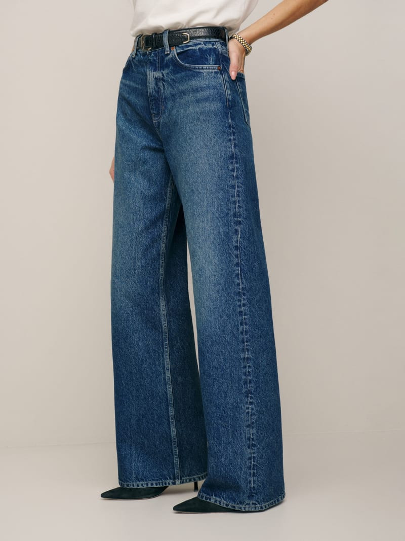 Cary High Rise Slouchy Wide Leg Jeans | Reformation (Global)